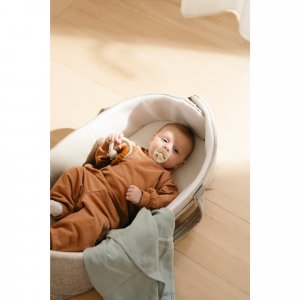 Lot de 3 langes en gaze de coton lovely mini leaves green Babymoov