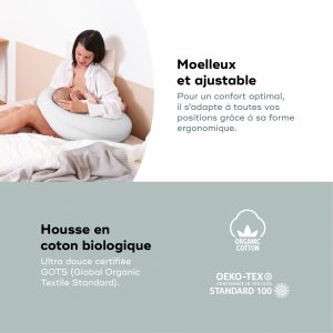 Coussin d'allaitement b.love gris minéral Babymoov