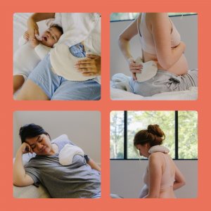 Bouillotte sèche maternité snoogy mom corduroy sand Babymoov