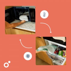 Bouillotte sèche maternité snoogy mom peaches Babymoov