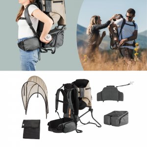 Porte bébé de randonnée avec housse de pluie moov & hike dune Babymoov