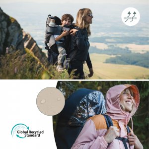 Porte bébé de randonnée avec housse de pluie moov & hike dune Babymoov