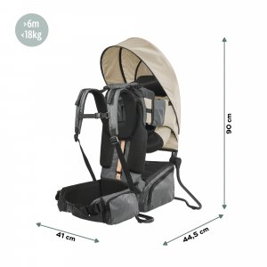 Porte bébé de randonnée avec housse de pluie moov & hike dune Babymoov