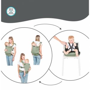 Porte bébé physiologique moov & boost vert sauge Babymoov