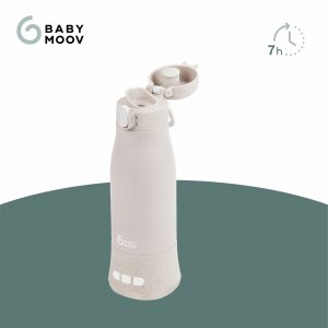 Chauffe biberon nomade moov and feed minéral beige Babymoov