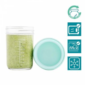 Lot de babybols en verre 4x220ml et 4x100ml + petit livret de recette bio Babymoov