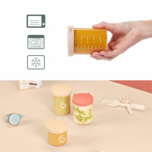 Lot de 9 pots de conservation en verre isy bowls - 6 x 250 + 3 x 120 ml Babymoov