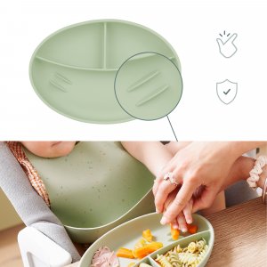 Assiette compartimentée bébé en silicone Babymoov