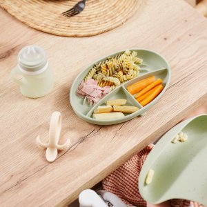 Assiette compartimentée bébé en silicone Babymoov
