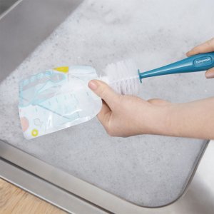 Goupillon pour biberon avec ventouse bleu Babymoov