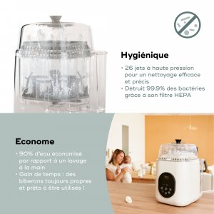 Lave biberon stérilisateur nutriwash 4 en 1 Babymoov
