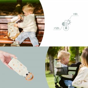 Gourde isotherme little explorer ivoire 350 ml Babymoov