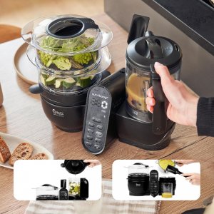 Robot culinaire multifonctions nutribaby + xl mineral black Babymoov