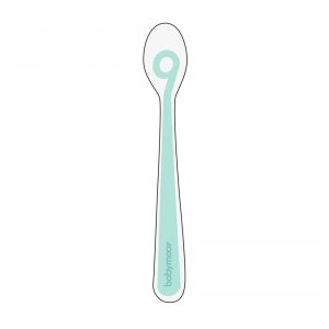 Cuillère 1er âge silisone baby spoons azur