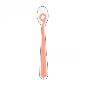 Cuillère 1er âge silisone baby spoons pêche