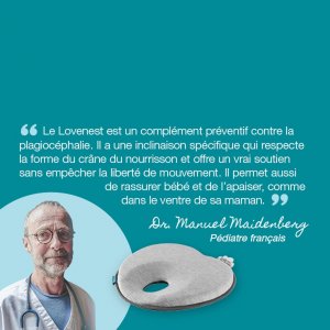 Cale-tête bébé lovenest original smokey Babymoov