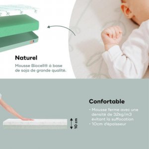 Matelas cosy'lite antibactérien 60 x 120 cm Babymoov