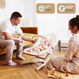 Transat bébé évolutif swoon flow bois + arche de jeux Babymoov