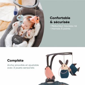 Balancelle bébé swoon motion zinc Babymoov
