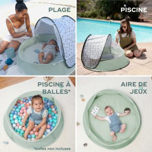 Tente de jeux anti-uv 3-en-1 provence aquani Babymoov