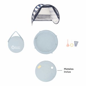 Tente de jeux anti-uv 3-en-1 aquani marinière Babymoov