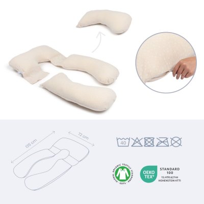 Coussin d'allaitement maxxy mini flowers sand