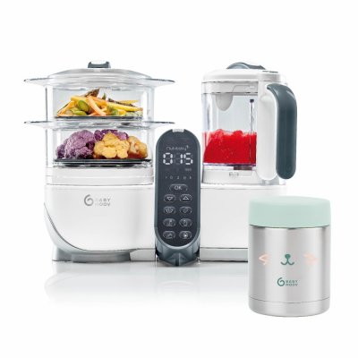 BABYMOOV Robot nutribaby+ blanc + contenant isy inox