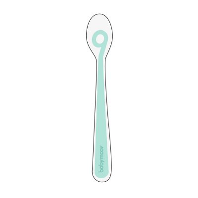 BABYMOOV Cuillère 1er âge silisone baby spoons azur