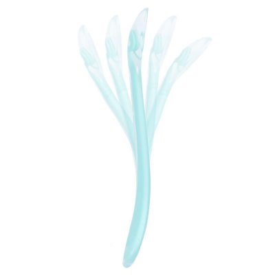 Cuillère 1er âge silisone baby spoons azur