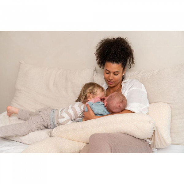 Coussin d'allaitement maxxy mini flowers sand Babymoov
