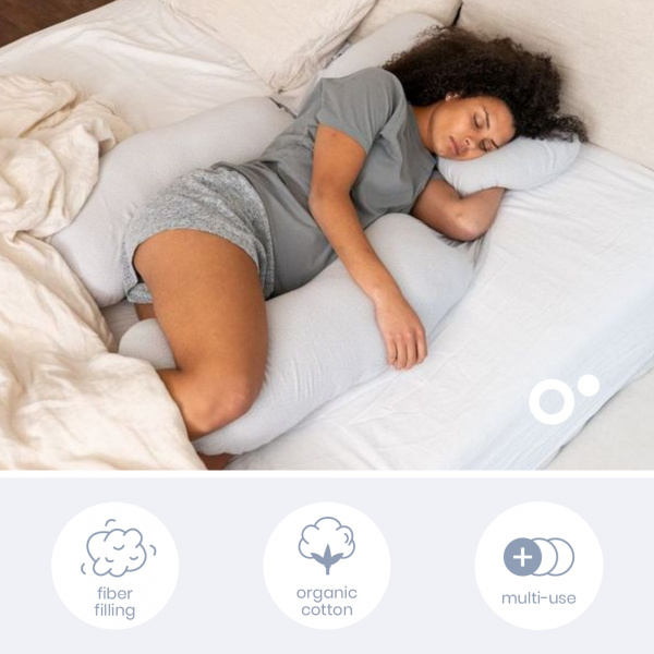 Coussin d'allaitement maxxy little dots grey Babymoov