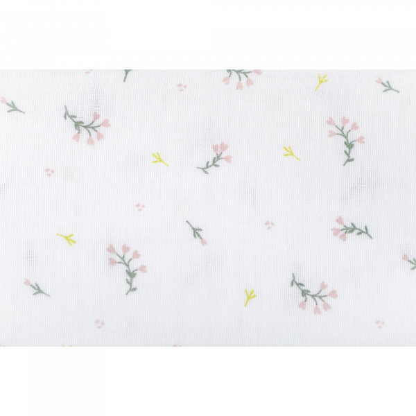 Lot de 3 langes en gaze de coton lovely flower pink Babymoov
