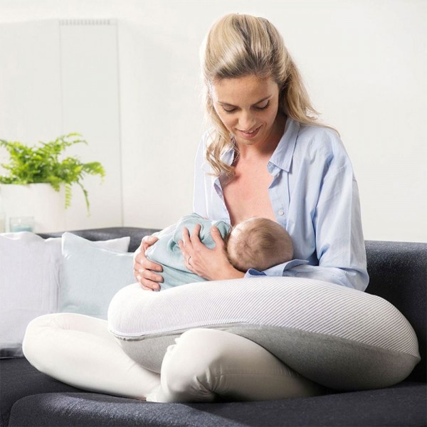 Housse de coussin d'allaitement doomoo classic grey Babymoov