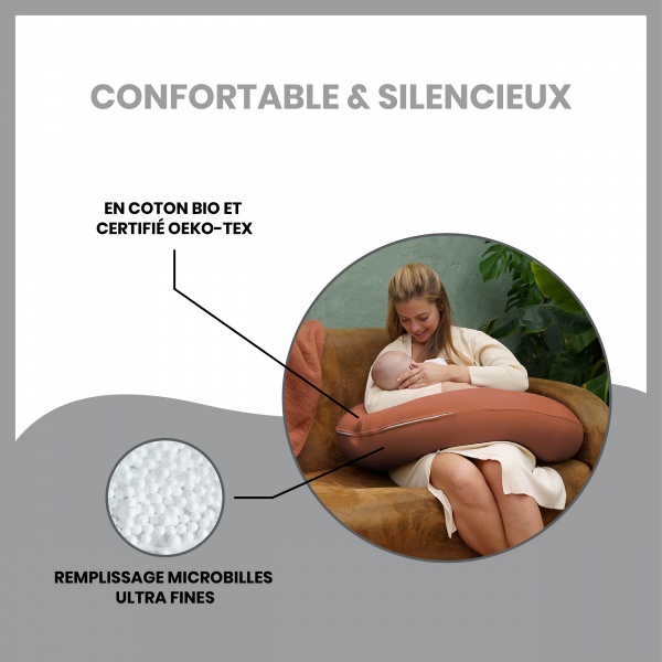 Coussin de maternité doomoo buddy cloudy kaki Babymoov
