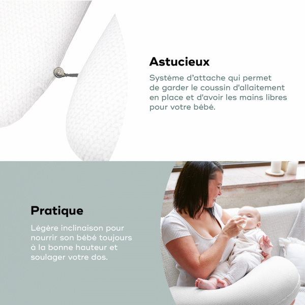 Coussin d'allaitement b.love gris minéral Babymoov