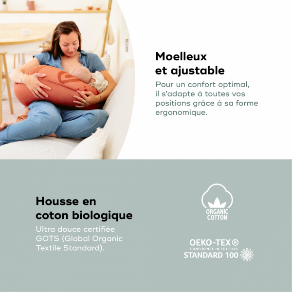 Coussin d'allaitement b.love earth terracotta Babymoov