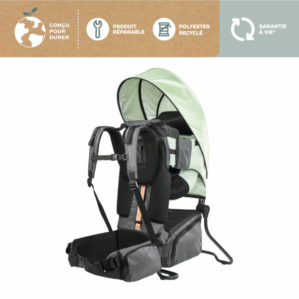 Porte bébé de randonnée moov & hike vert sauge Babymoov