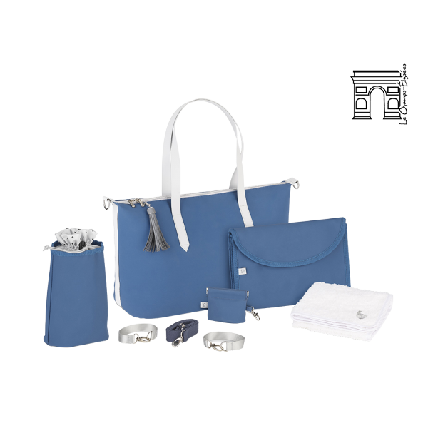 Sac à langer champs-elysees bleu minéral Babymoov
