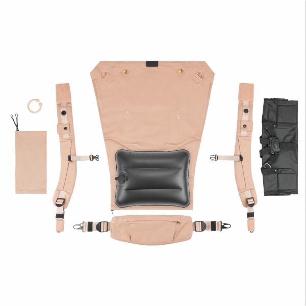 Porte bébé physiologique moov & boost beige noisette Babymoov