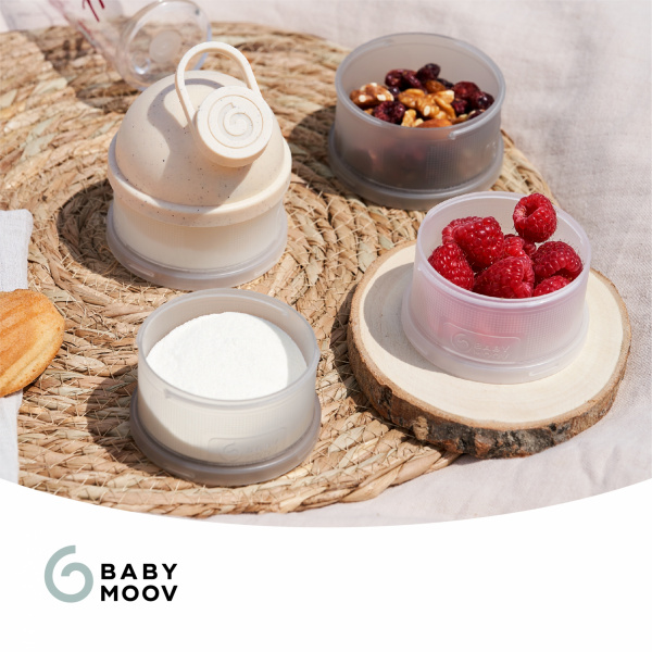 Boîte doseuse babydose ergonomique beige Babymoov