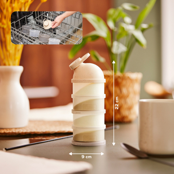 Boîte doseuse babydose ergonomique beige Babymoov