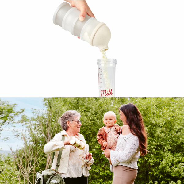 Boîte doseuse babydose ergonomique beige Babymoov