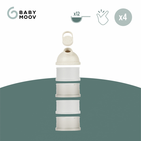 Boîte doseuse babydose ergonomique beige Babymoov