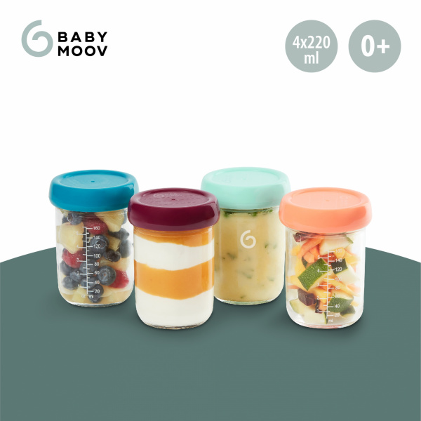Lot de 4 babybols en verre 220ml Babymoov
