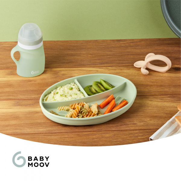 Assiette compartimentée bébé en silicone Babymoov