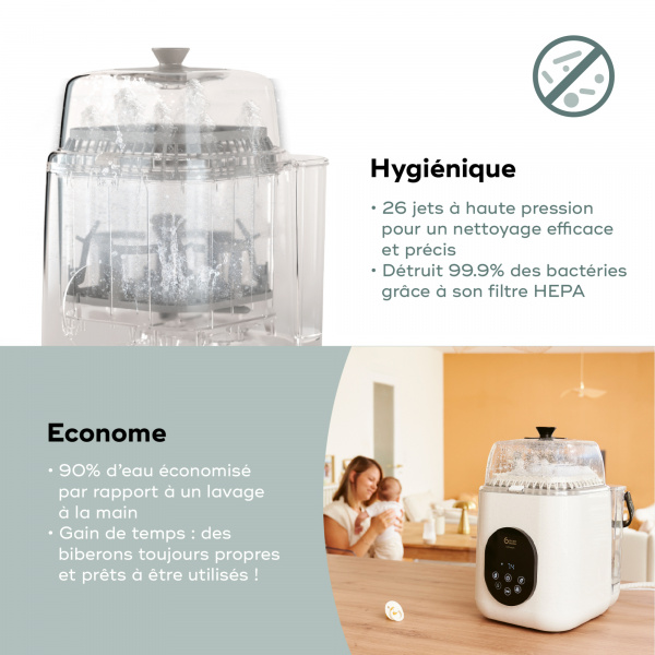 Lave biberon stérilisateur nutriwash 4 en 1 Babymoov