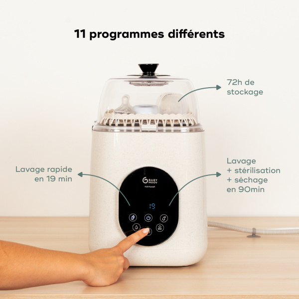 Lave biberon stérilisateur nutriwash 4 en 1 Babymoov