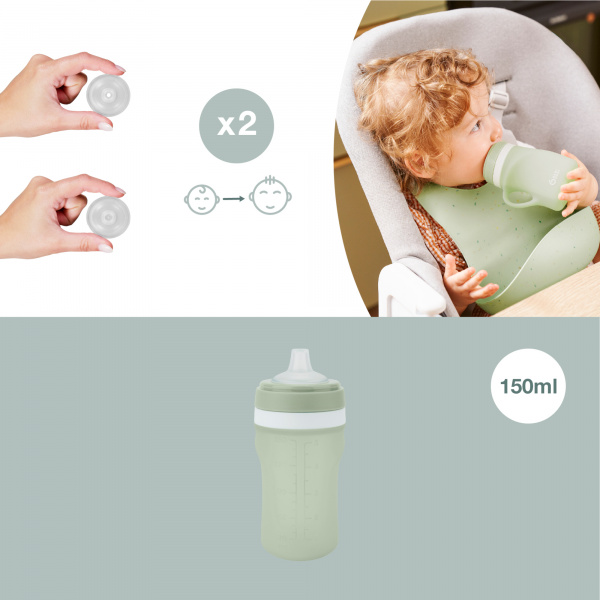 Gourde bébé silicone ergonomique 150 ml Babymoov