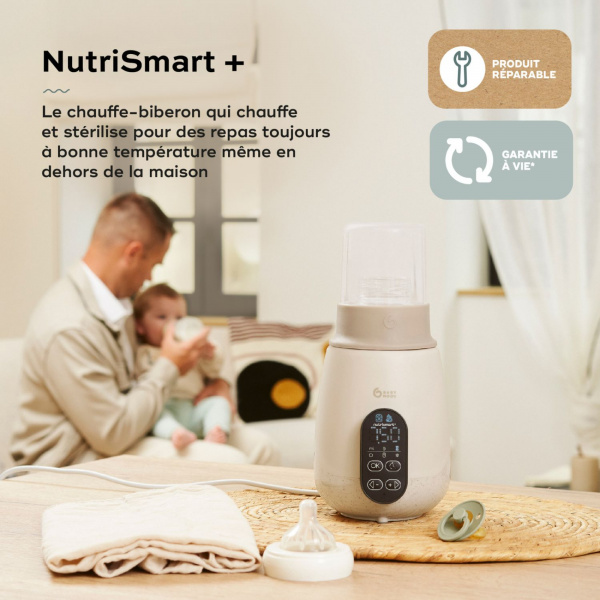 Chauffe biberon stérilisateur nomade nutrismart+ mineral beige Babymoov