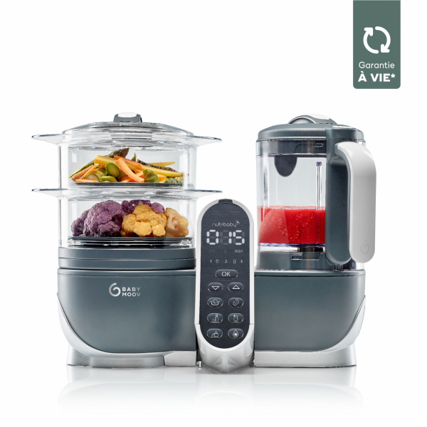Robot de cuisine nutribaby+ industrial grey Babymoov
